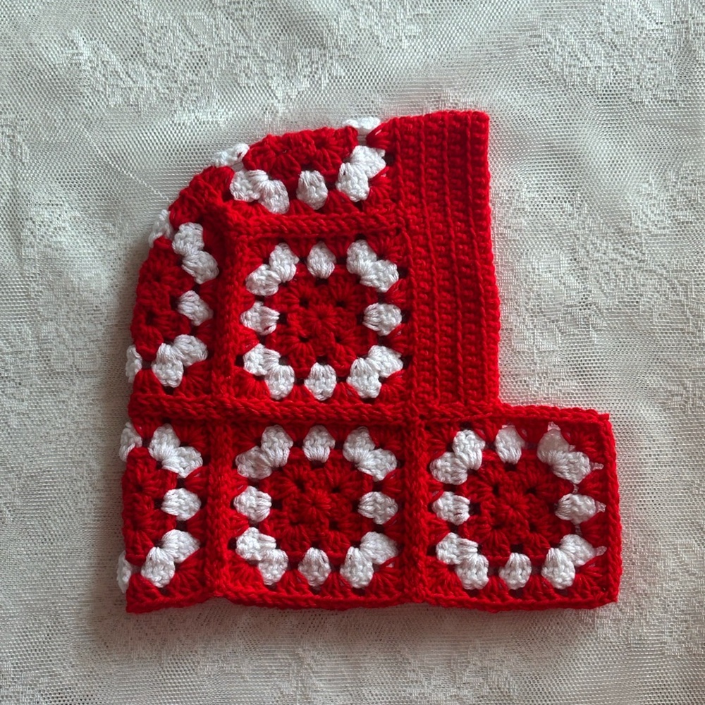Granny Square Crochet Balaclava - Team Canada 🇨🇦